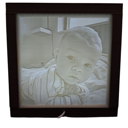 3D Print Foto in kubus met verlichting