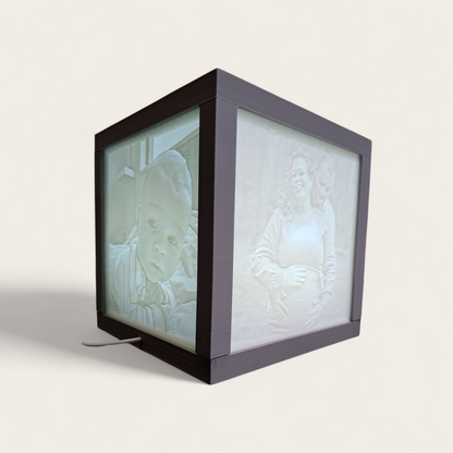 3D Print Foto in kubus met verlichting