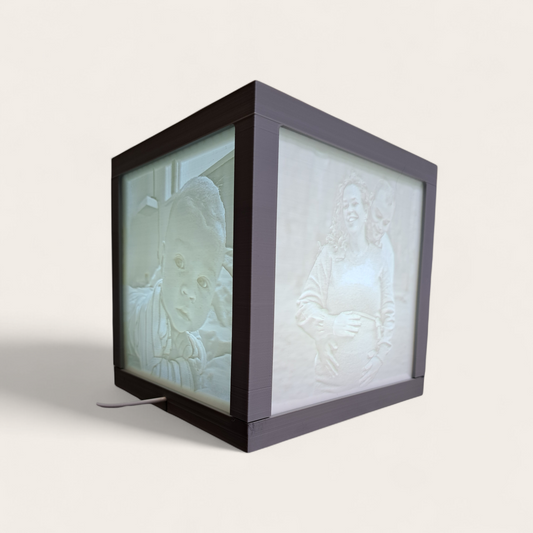 3D Print Foto in kubus met verlichting