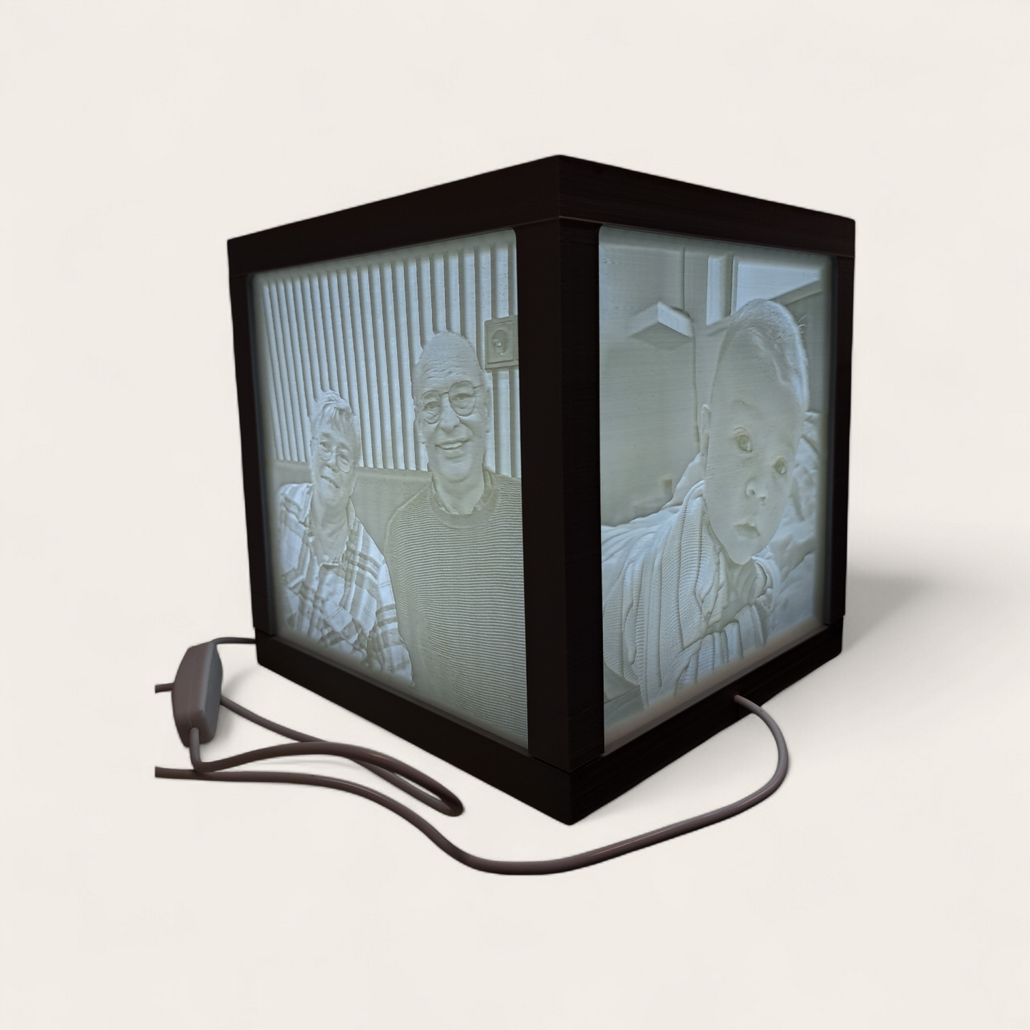 3D Print Foto in kubus met verlichting